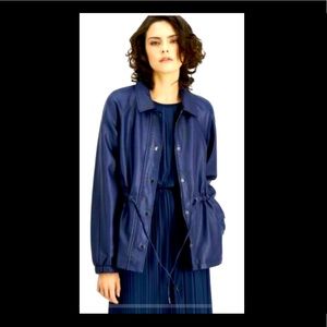 Alfani Faux Leather Drawstring Nautical Jacket